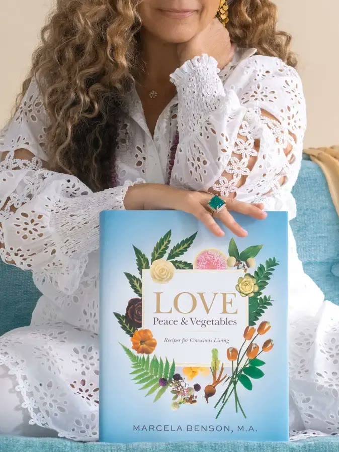 Love, Peace and Vegetables book by Marcela Benson — award-winning coffee table book